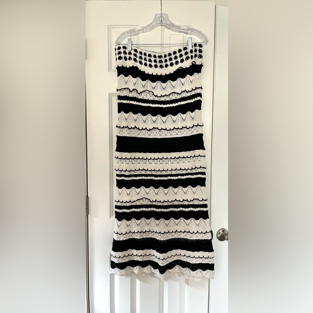 NWT By Anthropologie Textured Knit Midi Skirt/Dress